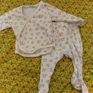 Quincy Mae Floral Pointelle Newborn Set
